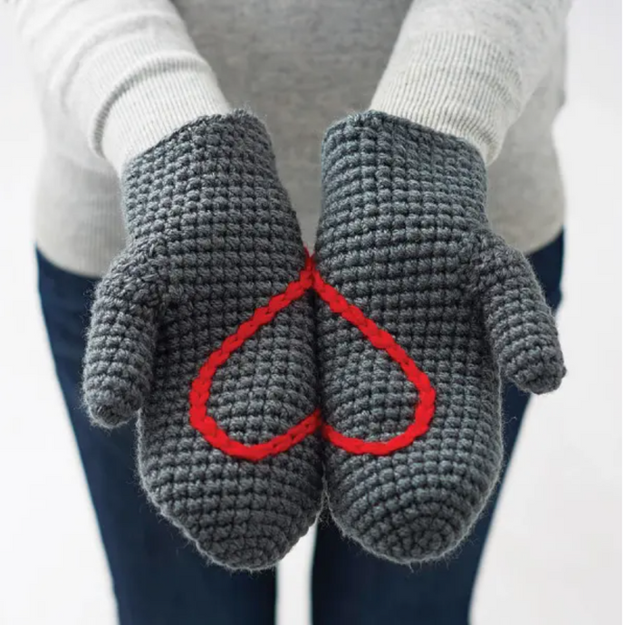 How To - Heart Mitten Embroidery