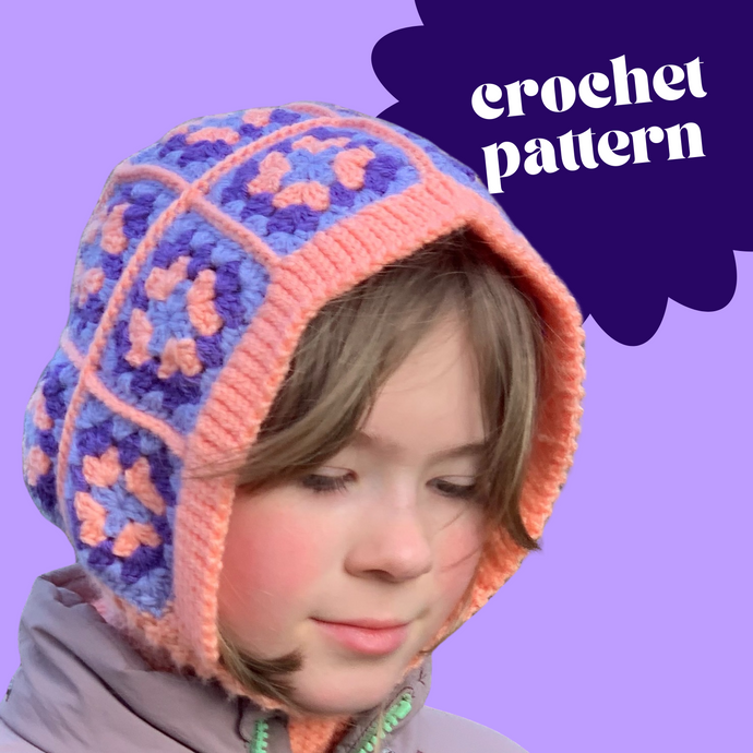 Kids Granny Square Balaclava Pattern-Crafting Patterns-EKA