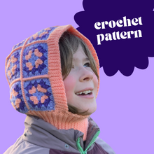 Load image into Gallery viewer, Kids Granny Square Balaclava Pattern-Crafting Patterns-EKA
